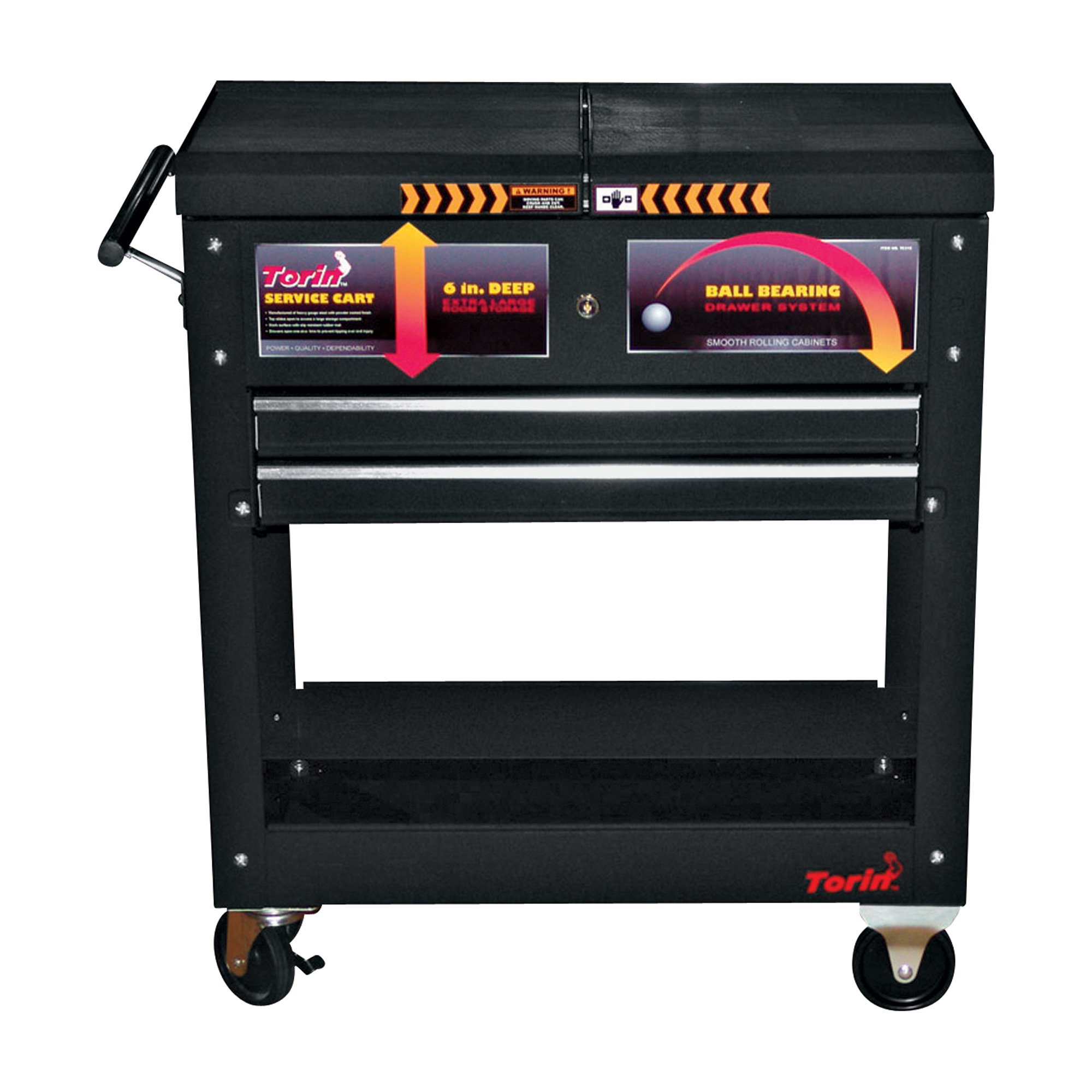 Torin Work Cart with Top Tool Box — 28in.L x 15in.W x 33in.H, Model# TC310